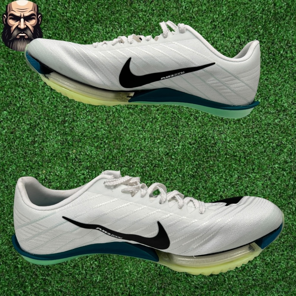 Nike Air Zoom Maxfly 2 White Bright Spruce FD8395-102 Track Men's Size 6 - Picture 4 of 8
